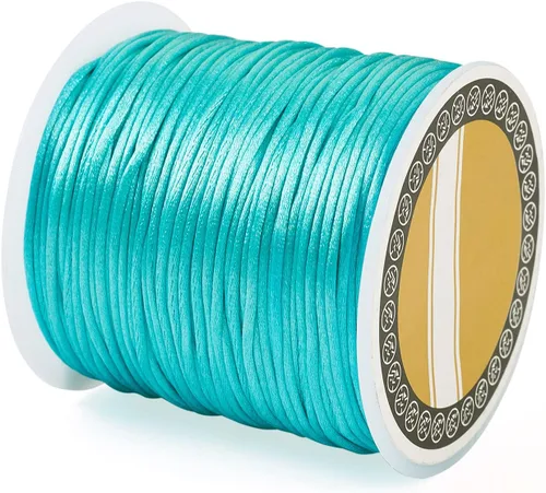 Miniatura 7 de Pandahall - Hilo de nailon para cuentas de 82 yardas, 0.039 pulgadas, trenzado de nailon trenzado, cordón de satén para anudar, trenzar y hacer