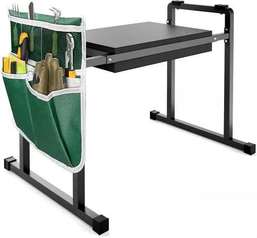 Asiento para Rodilleras de Jardín, Diseño Estable y Antideslizante de 10.2" de Ancho Asiento para Rodilleras de Jardín con Asas, Taburete de