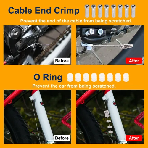 Miniatura 5 de weideer Cable de freno de bicicleta Cable de cambio Kit de carcasa de cable de bicicleta Kit de cable de freno de bicicleta Línea de transmisión