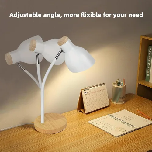 Miniatura 4 de Himmel Lámpara de escritorio, lámpara de mesa de metal ajustable, lámpara de mesa para niños para dormitorio, sala de estar, enchufe E27 para leer
