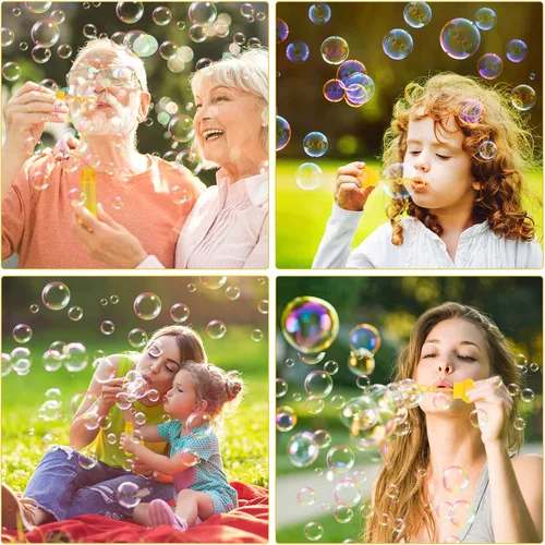 Miniatura 5 de Burbujas para niños, juguete de goma para fiestas, 24 varitas de burbujas para exteriores, regalo de fiesta de cumpleaños, juguete de baño, pato