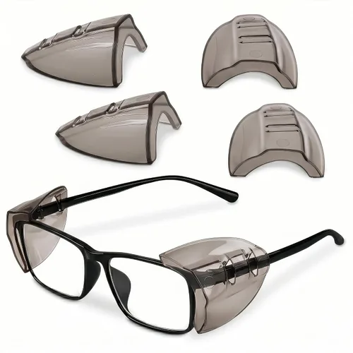 Miniatura 12 de BURIUS Protectores laterales de seguridad para lentes con clip – Se ajustan al 98% de las gafas Protecciones ligeras de laboratorio