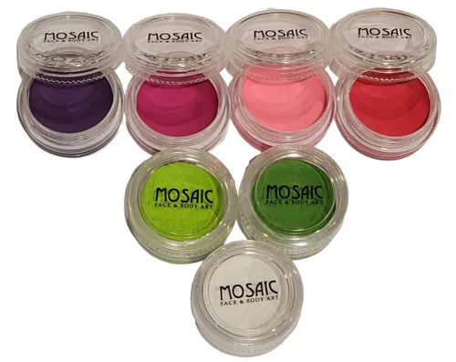 Miniatura 11 de Mosaic HydroCream - Paquetes de personajes de pintura facial para niños, no mancha, lavable, fórmula vegana gentil hipoalergénica. Pasteles