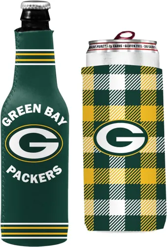 Portavasos y Portabotellas de Fútbol Americano Aislante Enfriador de Bebidas Huggie Green Bay (Packers) - Estática activa