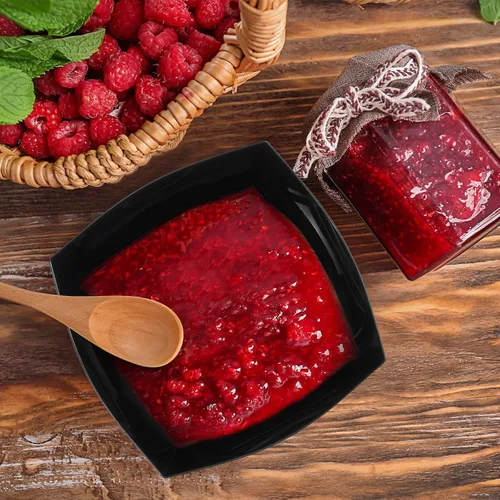 Miniatura 6 de Sliner 100 Piezas Cuencos de Plástico Cuadrados 8 oz Cuencos de Servir de Plástico Desechables Contenedores de Chips para Fiestas, Contenedores