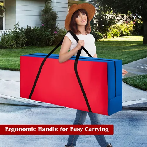 Miniatura 8 de COSTWAY Bolsa de transporte gigante 4 en una fila, bolsa de almacenamiento para juego gigante gigante de 4 en fila (juego no incluido), para juego