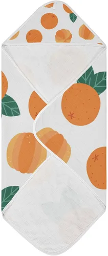 Miniatura 2 de YETTASBIN Toalla de baño naranja para bebé, ultra suave, absorbente, de algodón, con capucha, para recién nacido, niño, niño, regalo de registro