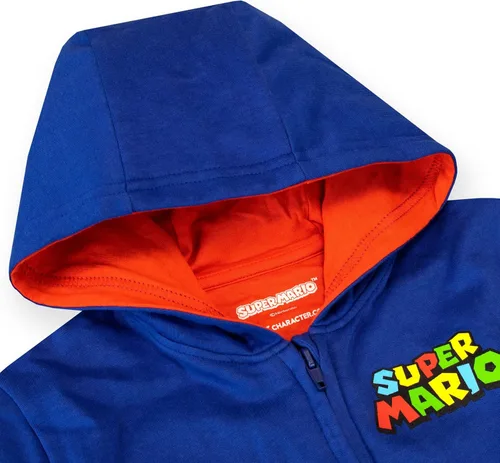 Miniatura 4 de SUPER MARIO Sudadera con capucha y cremallera para niños Mario y Luigi para niños
