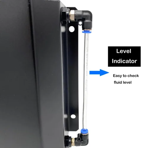Miniatura 3 de 2L Tanque de recuperación de agua para refrigerante de radiador universal de aluminio, tanque de expansión de desbordamiento (negro)