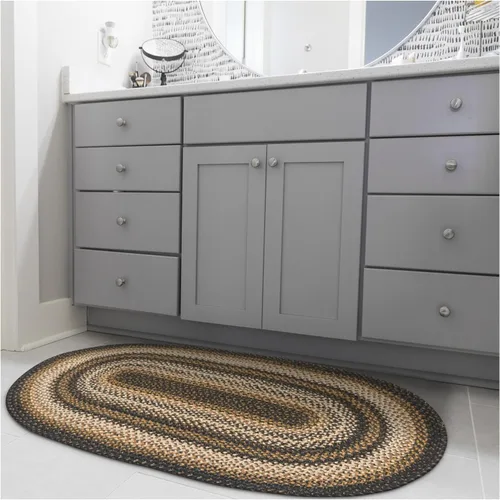 Miniatura 66 de Homespice Alfombras de Área Ovaladas Trenzadas de Yute Denim Azul de 8x10 pies para Sala de Estar, Dormitorio y Comedor. Apto para Mascotas. Estilos