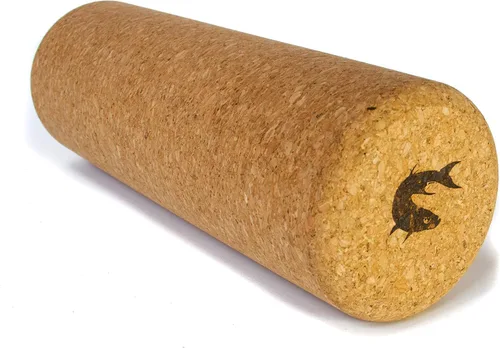 Rodillo muscular de masaje de corcho de tamaño de viaje natural respetuoso del medio ambiente sin rodillo de espuma (12 pulgadas)