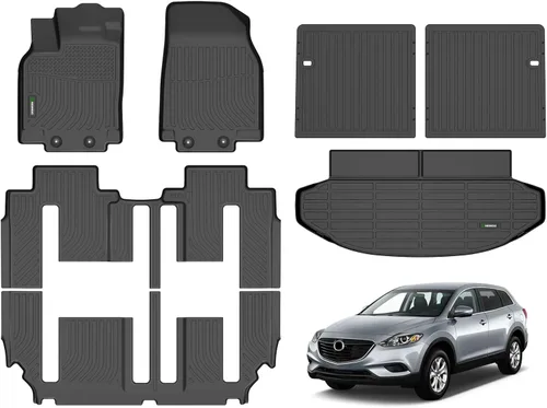 Miniatura 88 de ANBINGO® Alfombrillas de Piso para 2024 2025 CX-90 y CX90 PHEV (Híbrido Enchufable) 6 y 7 Asientos 2da Fila Asiento de Capitán o Asiento Tipo Cubo