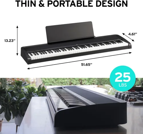 Miniatura 3 de Korg B2 Piano digital de 88 teclas con audio y USB MIDI - Software incluido - Negro (B2BK)