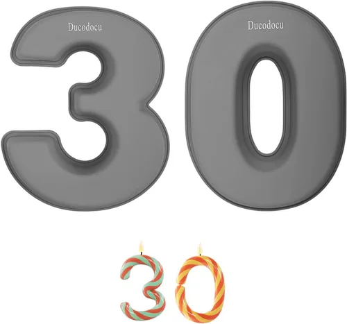Miniatura 18 de Ducodocu Molde de silicona para tartas con números 3D, moldes para hornear, moldes novedosos para tartas, molde para hornear bricolaje