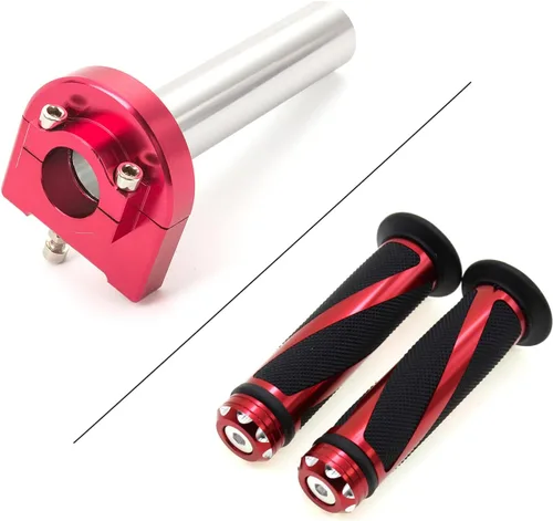 Miniatura 8 de Manillar de motocicleta de 7/8 pulgadas con tubo de acelerador de giro rápido CNC anodizado, control de palanca motorizado para la mayoría