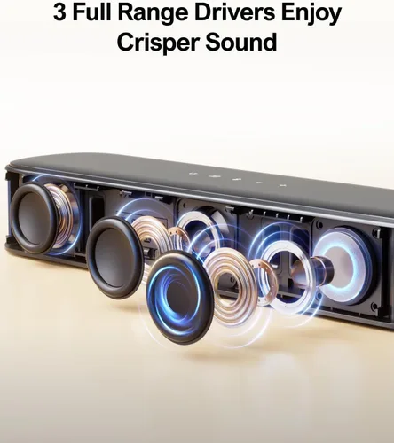 Miniatura 5 de ULTIMEA Barra de sonido de 5.1 canales con subwoofer, sistema de sonido envolvente virtual de cine en casa para TV, barra de sonido con control