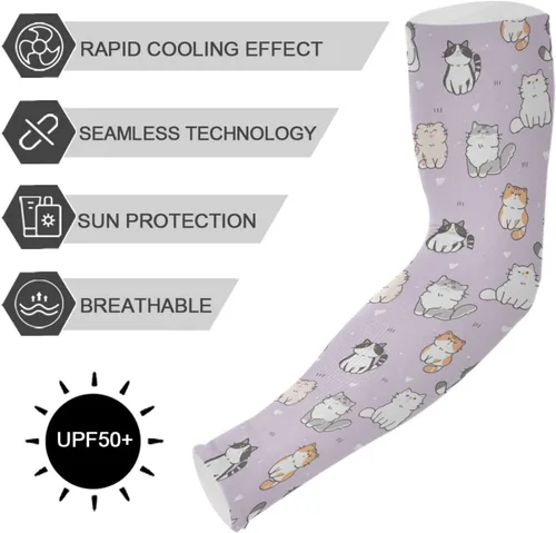 Miniatura 5 de Qilmy Mangas de brazo para hombres y mujeres, mangas de brazo con enfriamiento solar UV con orificio para el pulgar para conducir, ciclismo, golf