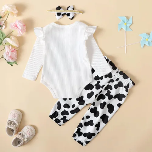 Miniatura 3 de Traje de primer cumpleaños para niña, traje de cumpleaños de vaca, traje de bebé Holy Cow I'm One