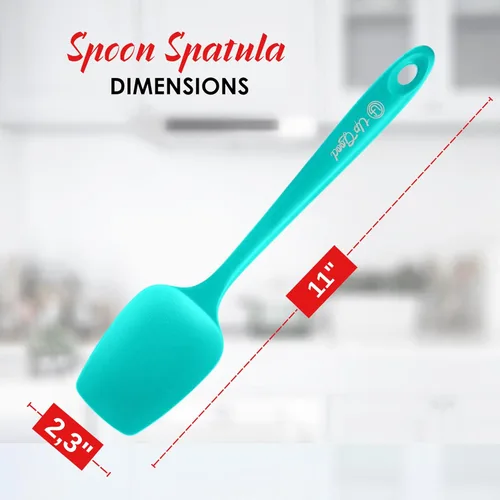 Miniatura 2 de Espátula de cuchara de silicona - resistente al calor de 600ºF, de goma antiadherente, cuchara de silicona Úselo como utensilio de raspador