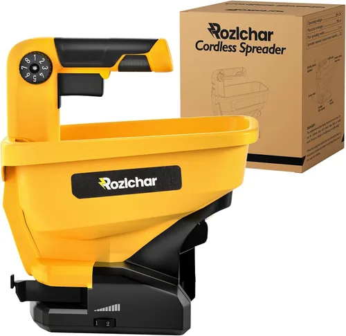 Rozlchar Esparcidor de Energía Compatible para Batería Dewalt 20V/60V, Esparcidor de Semillas para Todo el Año, Cubre hasta 5,000 pies cuadrados