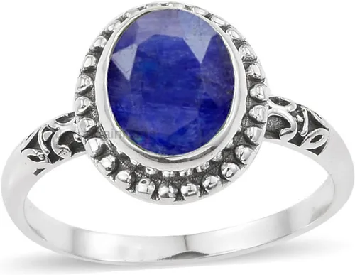 Miniatura 19 de Anillo de plata de ley 925 para mujer, anillo único de gema ovalada hecho a mano