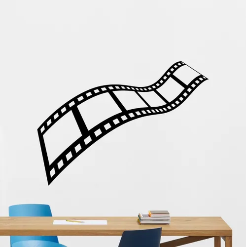Etiqueta de la pared de la tira de la película del carrete de la película de la etiqueta engomada del vinilo del cine en casa decoración del cine de
