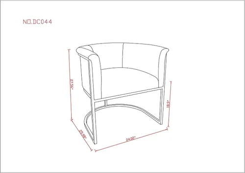 Miniatura 3 de Manhattan Comfort Bali - Silla de comedor de piel sintética, diseño Art Deco moderno con silueta escultórica, marco de metal, cojines acolchados