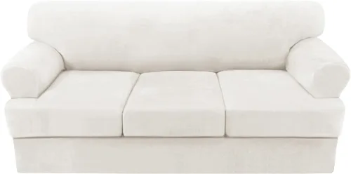Miniatura 63 de H.VERSAILTEX Funda para sofá de 2 piezas, fundas para sillón con cojines en forma de T, funda para sofá de terciopelo grueso, protector de muebles