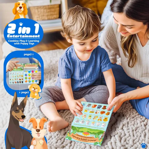 Miniatura 7 de Paquete de 24 bombas de baño para cachorros para niños, cada una con figura sorpresa de perro en el interior, 15 aromas, bombas de baño