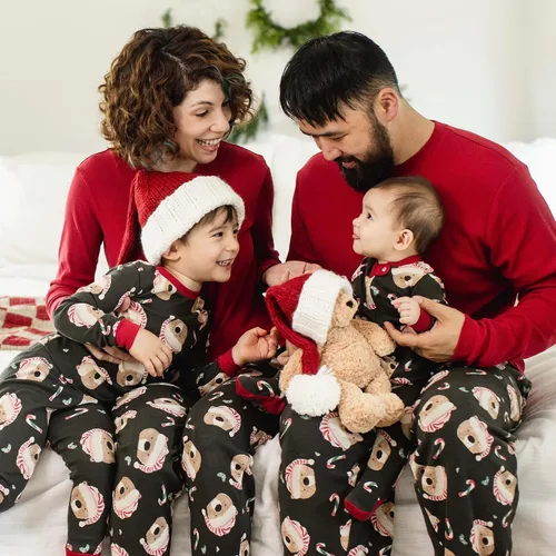 Miniatura 4 de Burt's Bees Baby - Pijamas navideños de algodón orgánico a juego para toda la familia