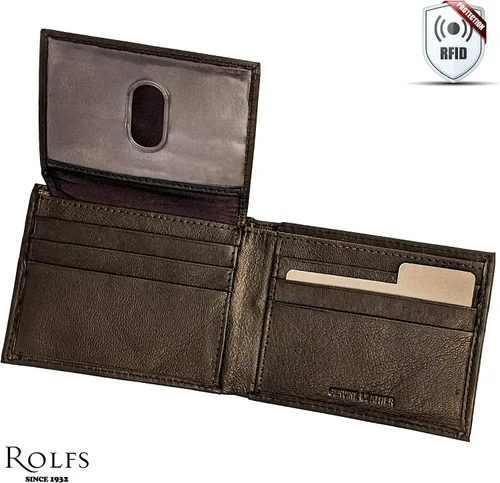 Miniatura 2 de Rolfs Bifold Wallet for Mens, RFID Blocking Genuine Leather Men Wallet, 4.25 x 3.25 Inch Slim, Compact and Lightweight