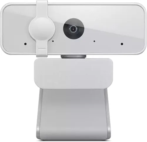 Lenovo Cámara web HD 1080p (300 FHD) - Cámara de monitor con gran angular de 95°, giro e inclinación de 360°, micrófonos duales, cámara de Gris