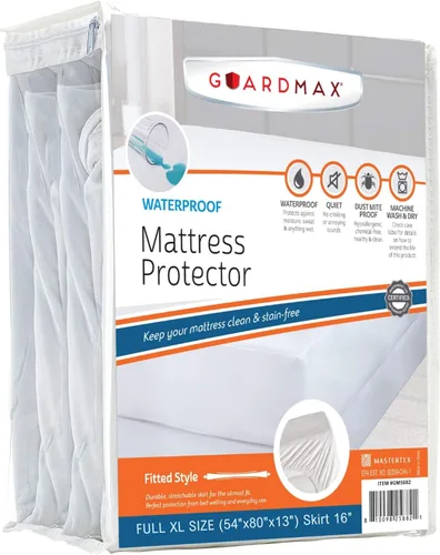 Miniatura 13 de Guardmax Jersey Knitted Sleeper Sofa Size Mattress Protector - Waterproof & Dust Mite Proof Mattress Cover with Stretchable Pockets - Soft
