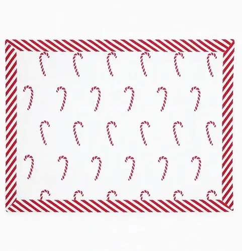 Miniatura 2 de Fennco Styles Bonbon Collection - Manteles individuales (14.0 x 20.0 in, 4 unidades), color rojo