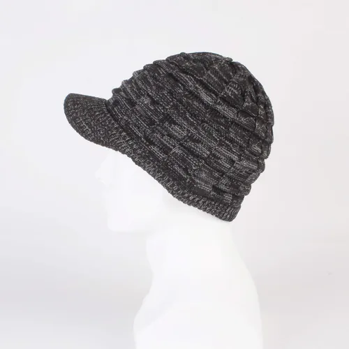 Miniatura 3 de Unisex Winter Hats with Visor Warm Ski Hat Stylish Knitted Hat for Men and Women