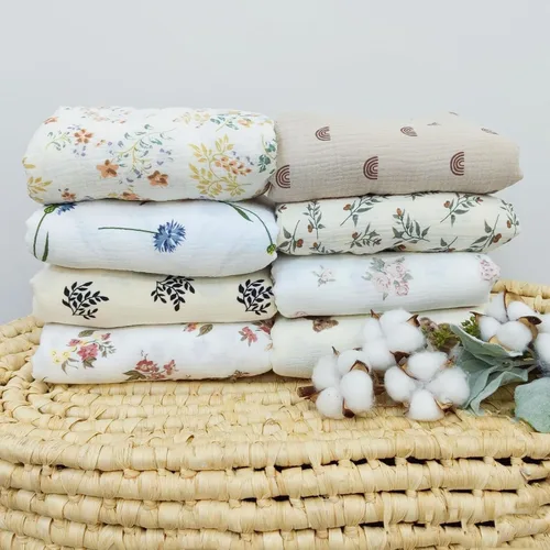 Miniatura 7 de Manta de muselina de algodón Insular con borla, manta de muselina boho bohemia para bebé, manta de recepción con fleco, manta para guardería