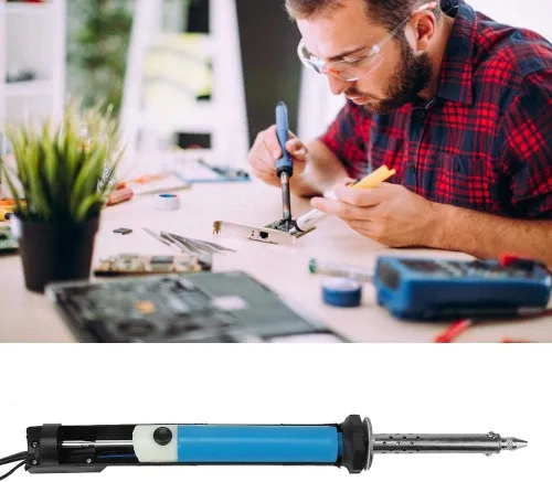 Miniatura 3 de Kit de soldador eléctrico, 30 W uso estaño succión succión pluma desoldadora herramienta de soldadura (enchufe de EE. UU. 110V)