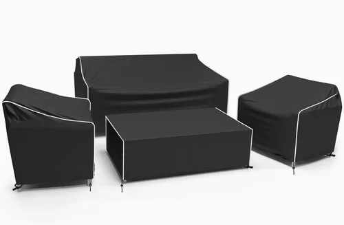 Miniatura 9 de Gasadar Funda Impermeable para Muebles de Exterior, Fundas de Juego de Muebles de Patio para Sofá Biplaza, Silla y Mesa de Centro, 600D Resistente