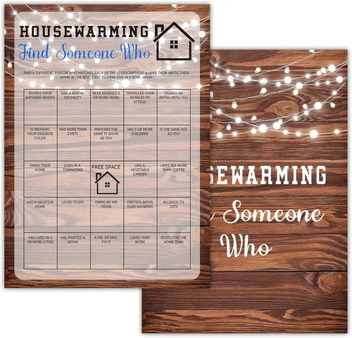 OICPYD Juegos de fiesta de inauguración de la casa, Find Someone Who, Rustic New Home, New House, New House, New House/New Homeowner Party Games