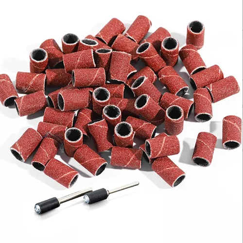 Juego de lijadora de tambor de lijadora de tambor de 80 bandas de lijado de grano, bandas de arena, vástago rotativo, 100 piezas con 2 mandriles