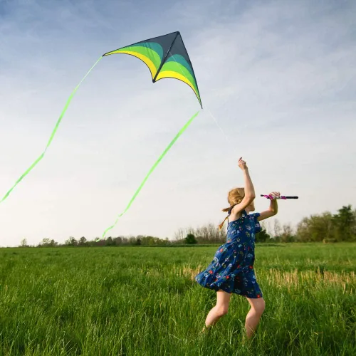 Miniatura 3 de Mint's Colorful Life - Cometa Delta para niños y adultos, cometa extremadamente fácil de volar, las mejores cometas para principiantes