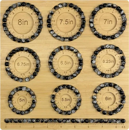 Miniatura 14 de Petoysoso Tableros de cuentas para la fabricación de joyas, tablero de cuentas de bambú para pulseras de joyería, tablero de cuentas de pulsera
