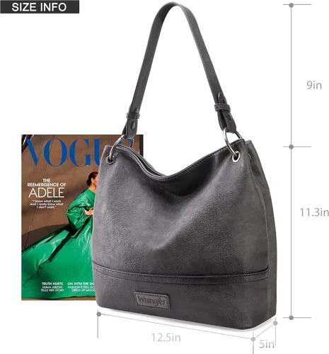 Miniatura 110 de Wrangler Hobo - Bolsas para mujer de cuero vegano con asa superior, bolsos de hombro y bolsos