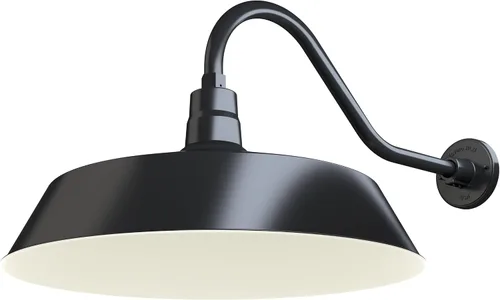 Miniatura 31 de 17 pulgadas. RLM Warehouse - Pantalla con brazo de cuello de cisne y bombilla Led A19 5000K de 9W
