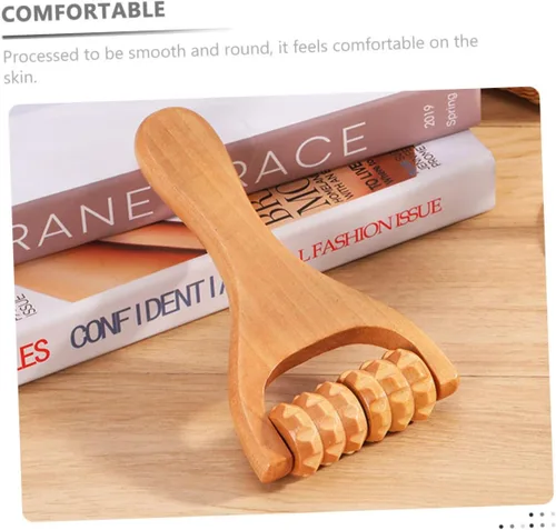 Miniatura 2 de 1 Unidades Rodillo Facial Cuerpo Er Auto Pierna Brazo Alivio de la Mano Pie Ers Masaje Masaje de Tejidos Masaje Mujeres Cuello Cara DIY Madera
