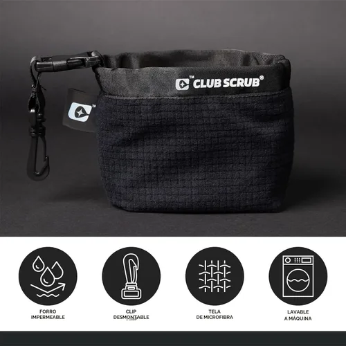 Miniatura 2 de Club Scrub Bolsa de limpieza para palos de golf y pelotas de golf, forro impermeable con tecnología de cara limpia, clip desmontable, lavable a