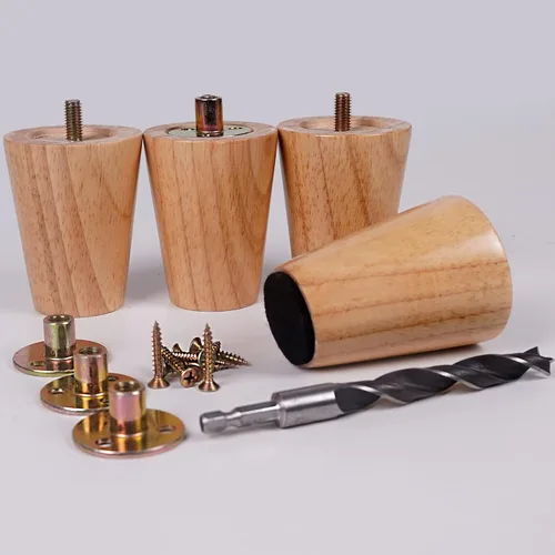 Miniatura 9 de Juego de 4 patas redondas de madera maciza de 2 pulgadas, reemplazo de patas cortas de madera maciza para sofá, patas de sofá, patas de aparador