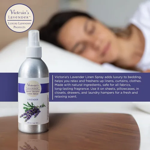 Miniatura 3 de Victoria's Lavender Pillow and Linen Spray Mist (8 onzas) y spray corporal de aromaterapia (4 onzas) – Spray de recuperación solar After Sun