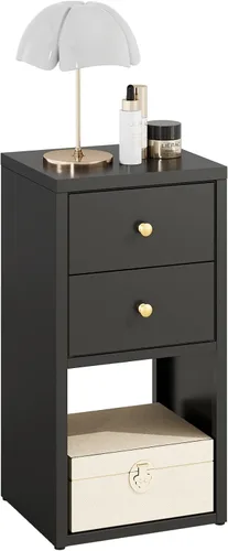 Miniatura 25 de IRONMIX Organizador de almacenamiento de 5 cubos de metal, estantería corta negra, soporte de TV para televisores de hasta 40 pulgadas, centro