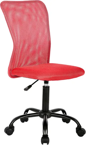 Miniatura 10 de Silla de oficina ergonómica – Silla de computadora con respaldo medio con altura ajustable, moderna giratoria sin brazos, soporte de espalda